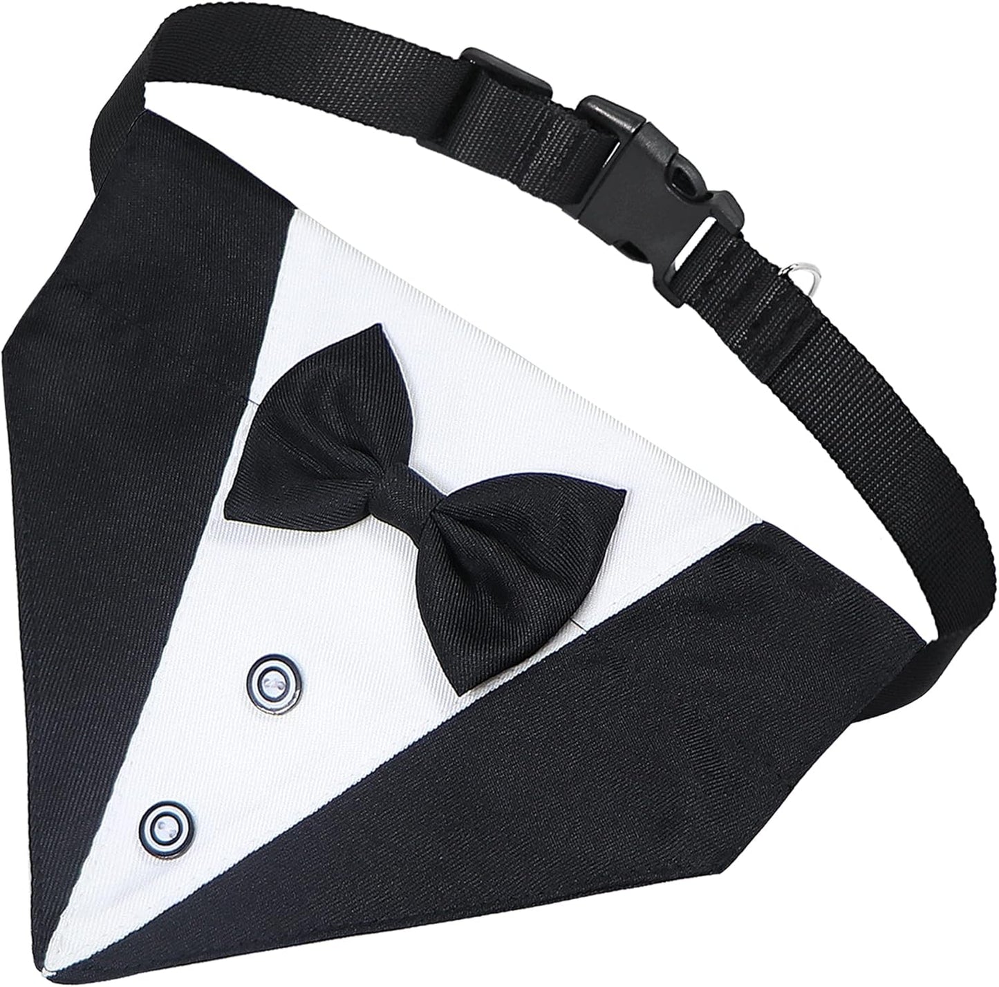 Formal Dog Tuxedo Bandana Collar with Bow Tie – Adjustable Fit for Dogs My Store
