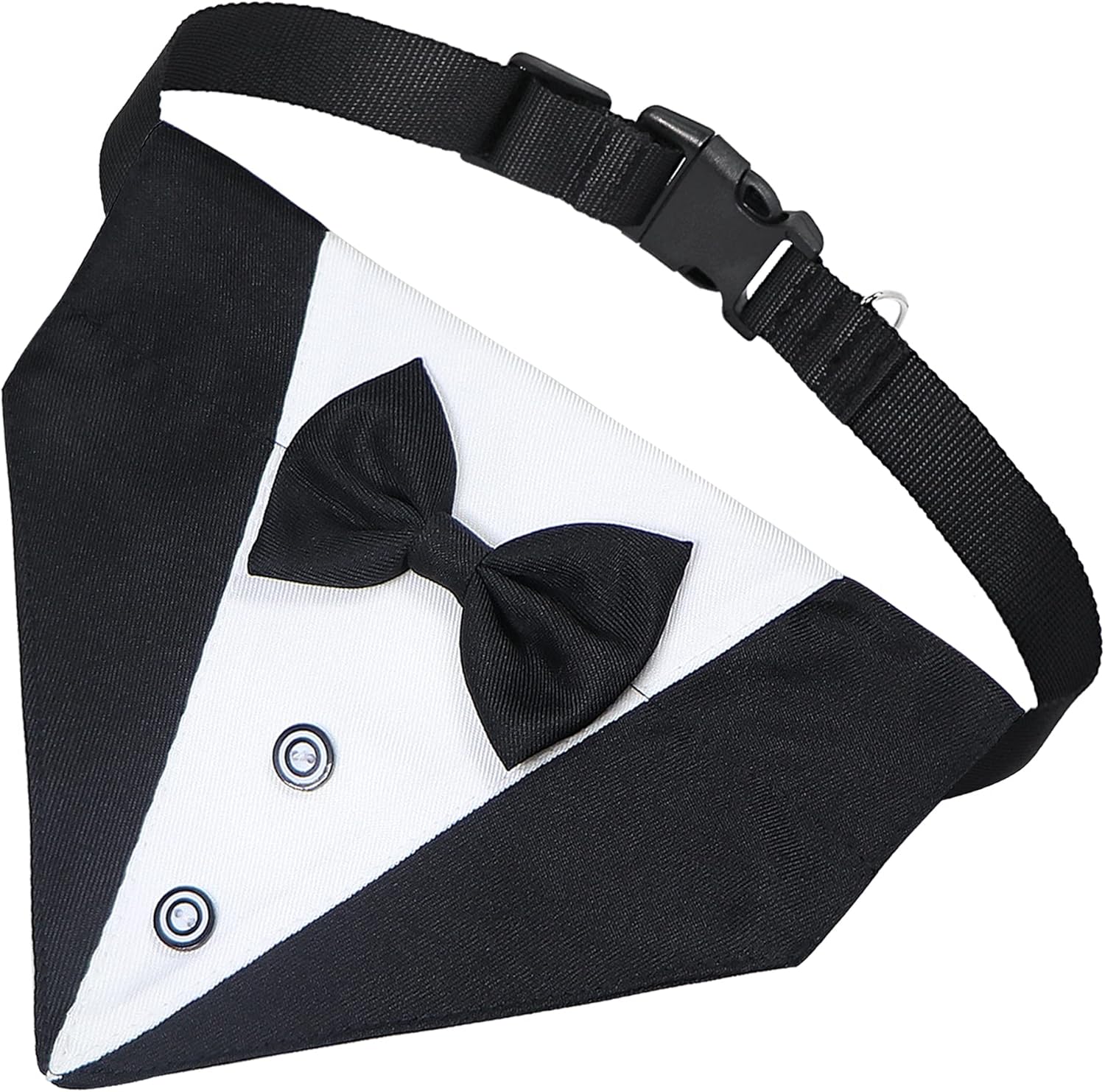 Formal Dog Tuxedo Bandana Collar with Bow Tie – Adjustable Fit for Dogs My Store
