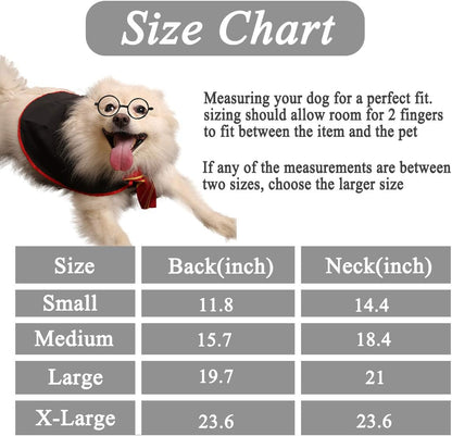 Halloween Dog Costume Pet Wizard Shirt Cat Soft Clothes for Dogs Cats Soft Hoodies with Glasses (Medium)